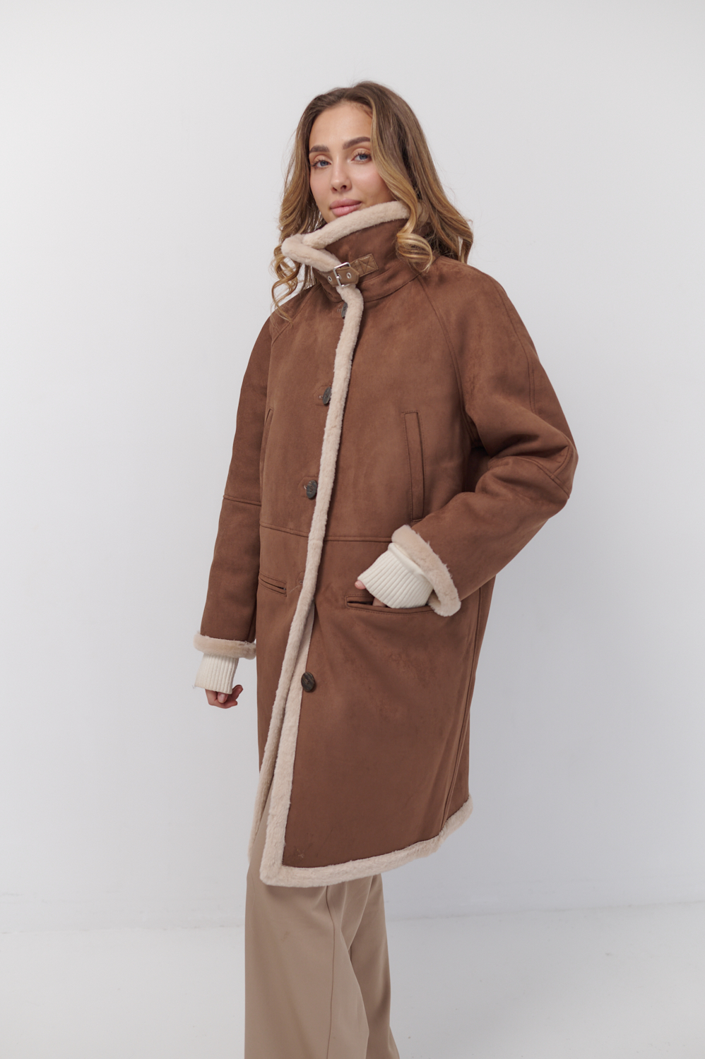 фото Дубленка из эко замши и меха 00-000002310 в Красноярске от магазина Style-Way