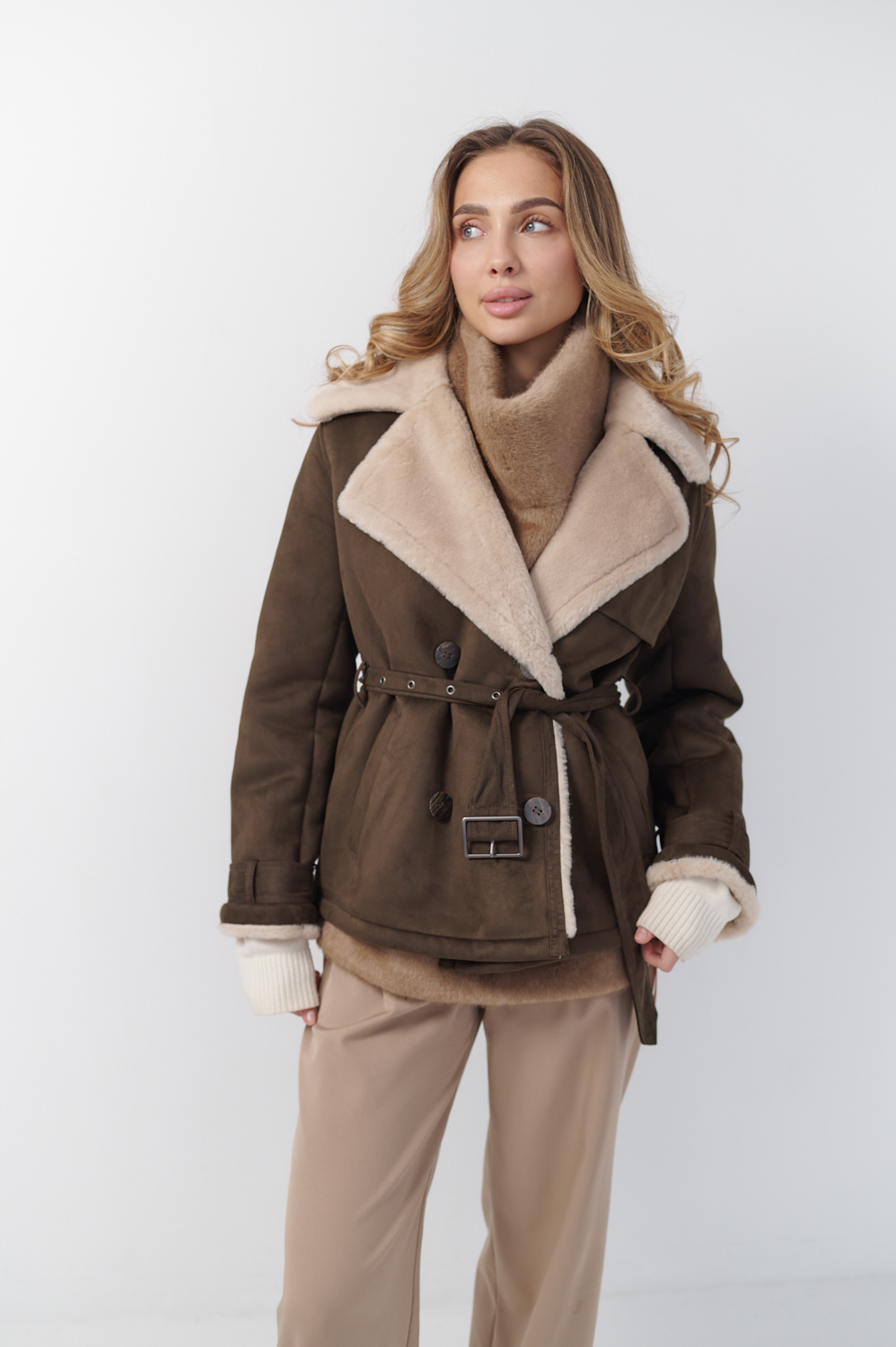фото Дубленка из эко замши и меха 00-000002315 в Красноярске от магазина Style-Way