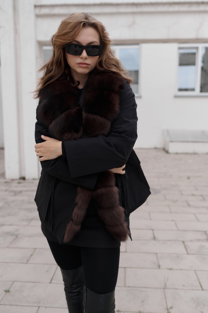 фото Пуховик-парка с мехом песца 00-00002402 в Красноярске от магазина Style-Way