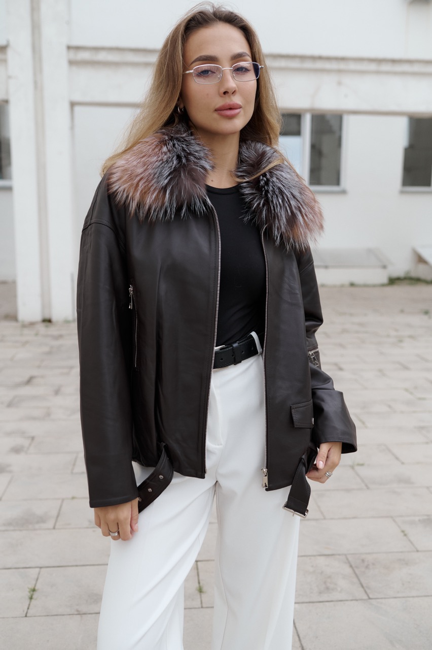фото Бомбер из натуральной кожи 00-00002414 в Красноярске от магазина Style-Way