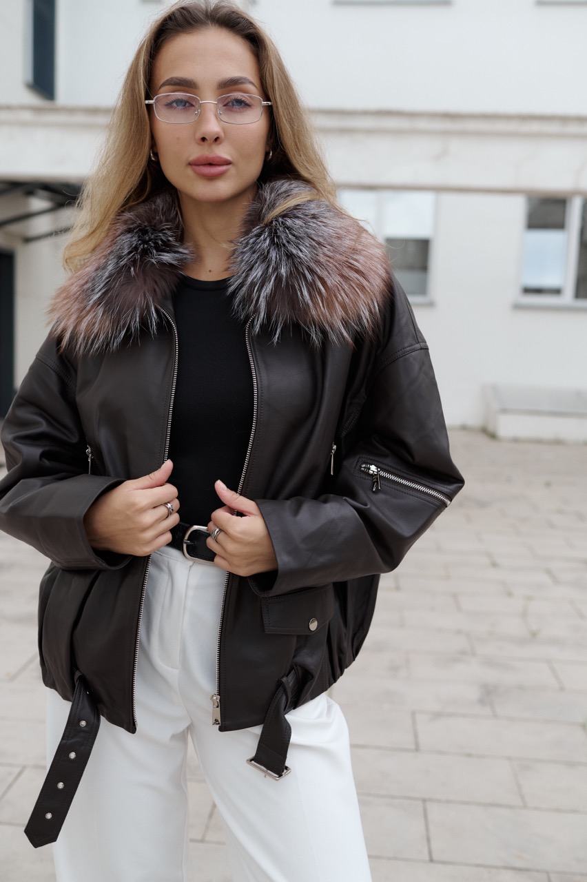 фото Бомбер из натуральной кожи 00-00002414 в Красноярске от магазина Style-Way