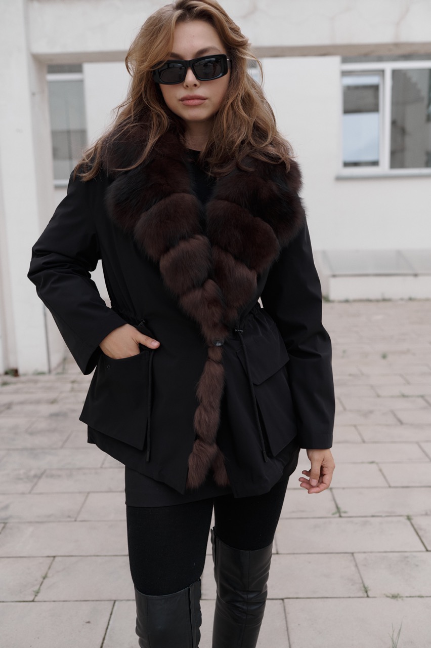 фото Пуховик-парка с мехом песца 00-00002402 в Красноярске от магазина Style-Way