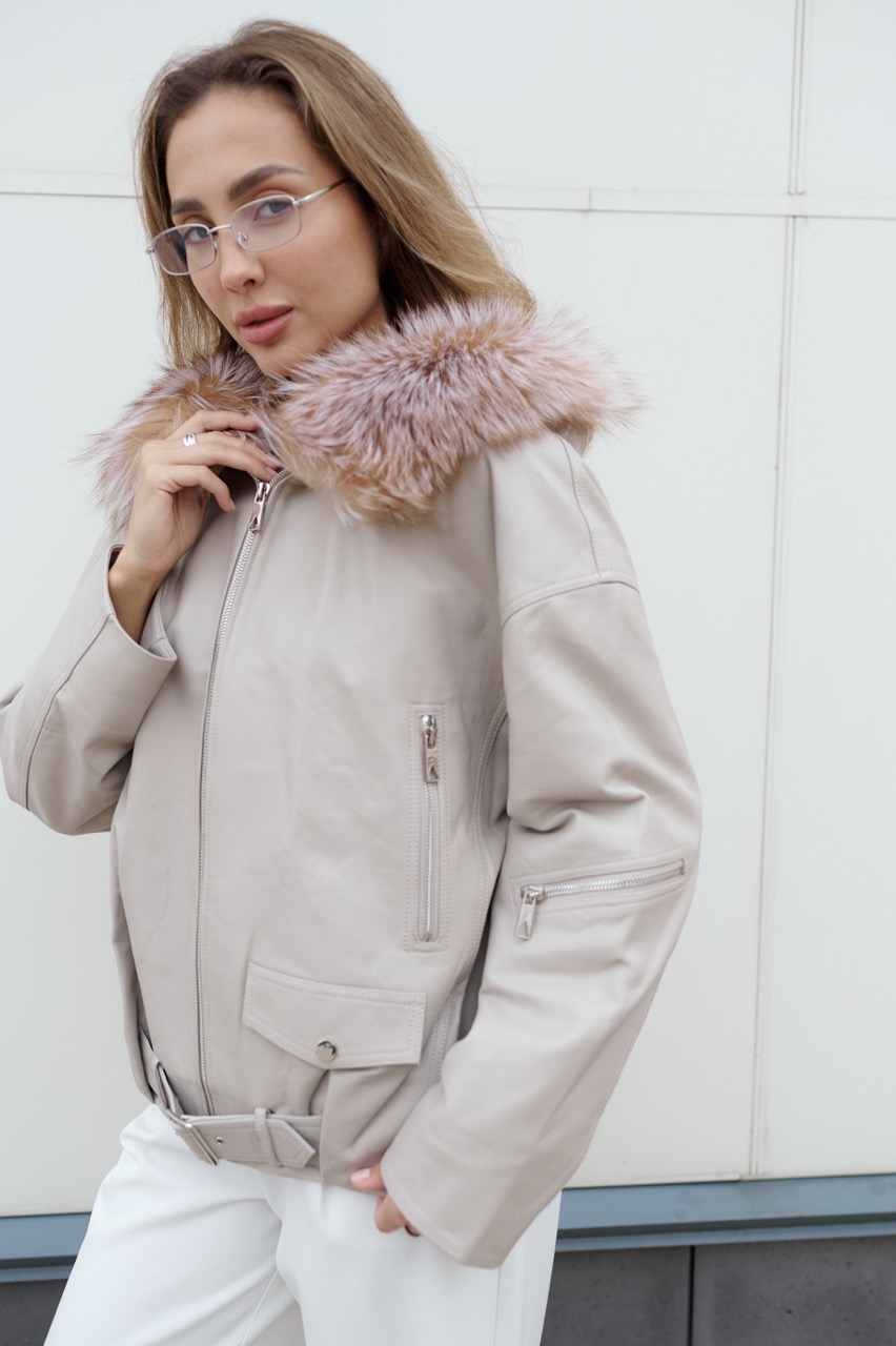 фото Бомбер из натуральной кожи 00-00002409 в Красноярске от магазина Style-Way