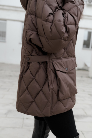 фото Пуховик с капюшоном из чернобурки 00-00002411 в Красноярске от магазина Style-Way